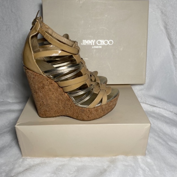 JIMMY CHOO PEAKABOO WEDGE HEELS - Picture 5 of 8